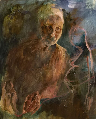 fil rouge - a Paint Artowrk by Rachele Poli